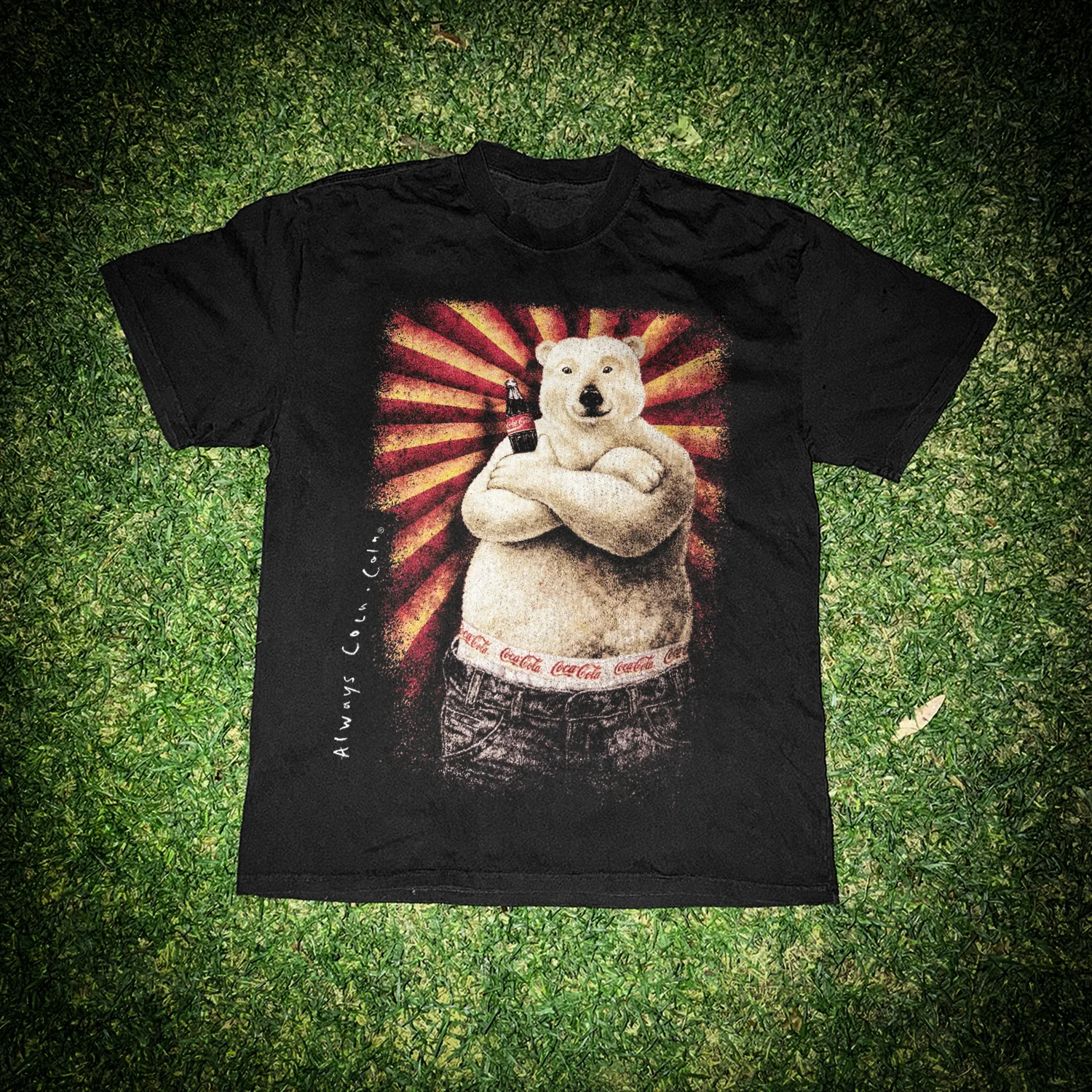 90s Japanese 'Cola Polar' Bear Heavy Faded Tee