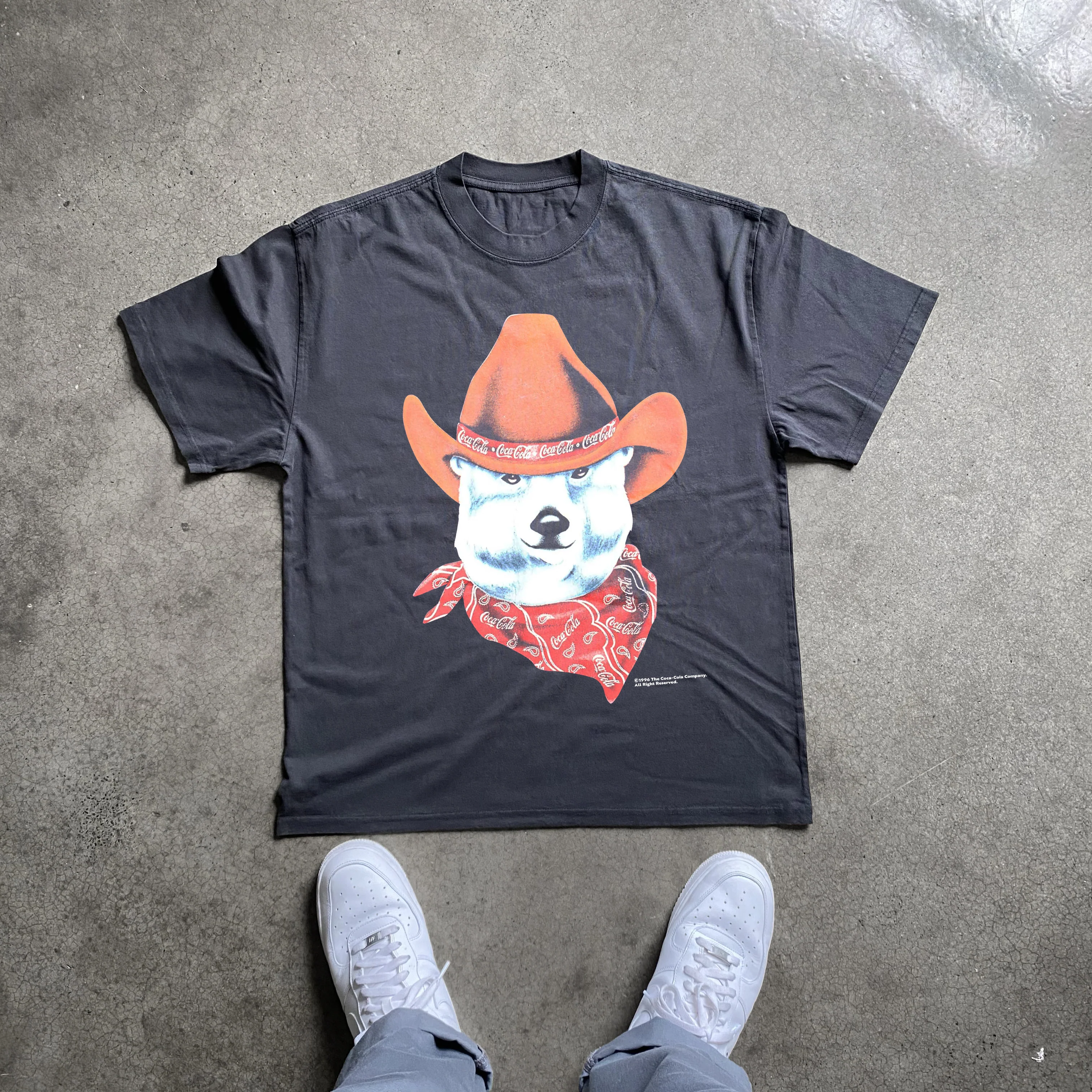 96 Coke Polar Bear Heavyweight Black T-shirt