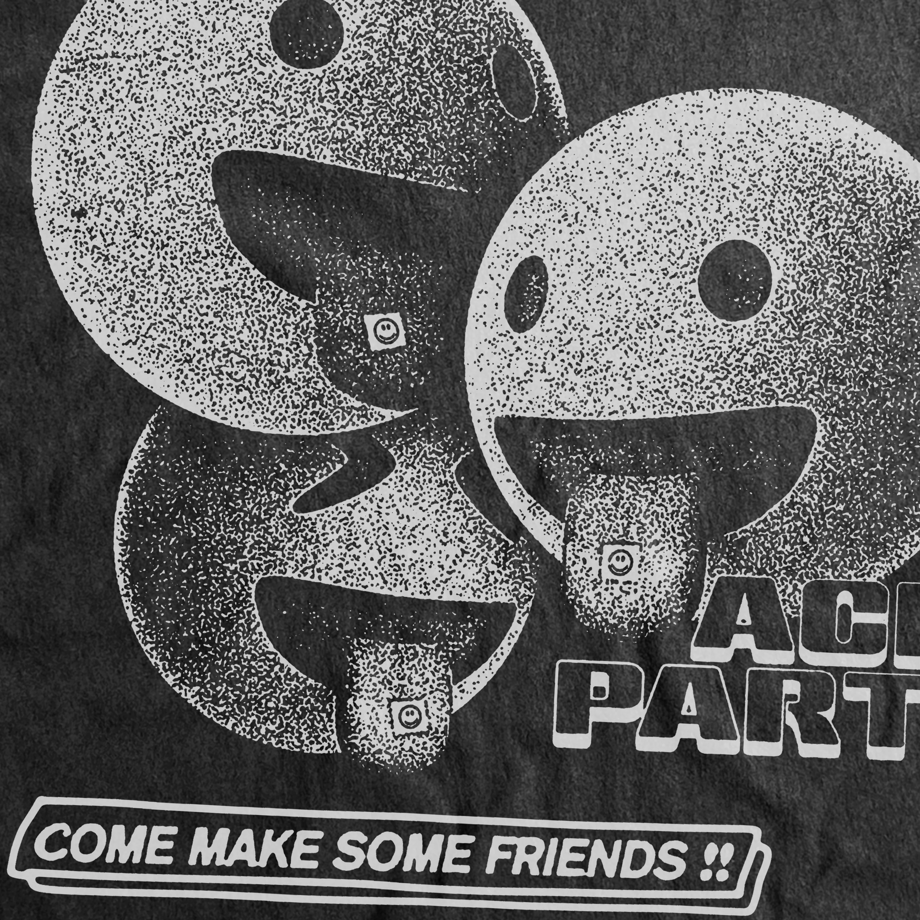 Acid Party Heavyweight Black T-Shirt - Image 2