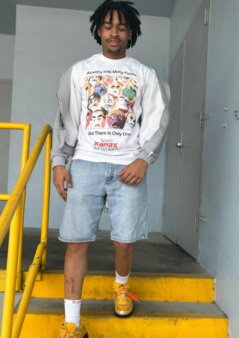 Anxiety Has Many Faces White Heavy Weight T-Shirt - Image 4