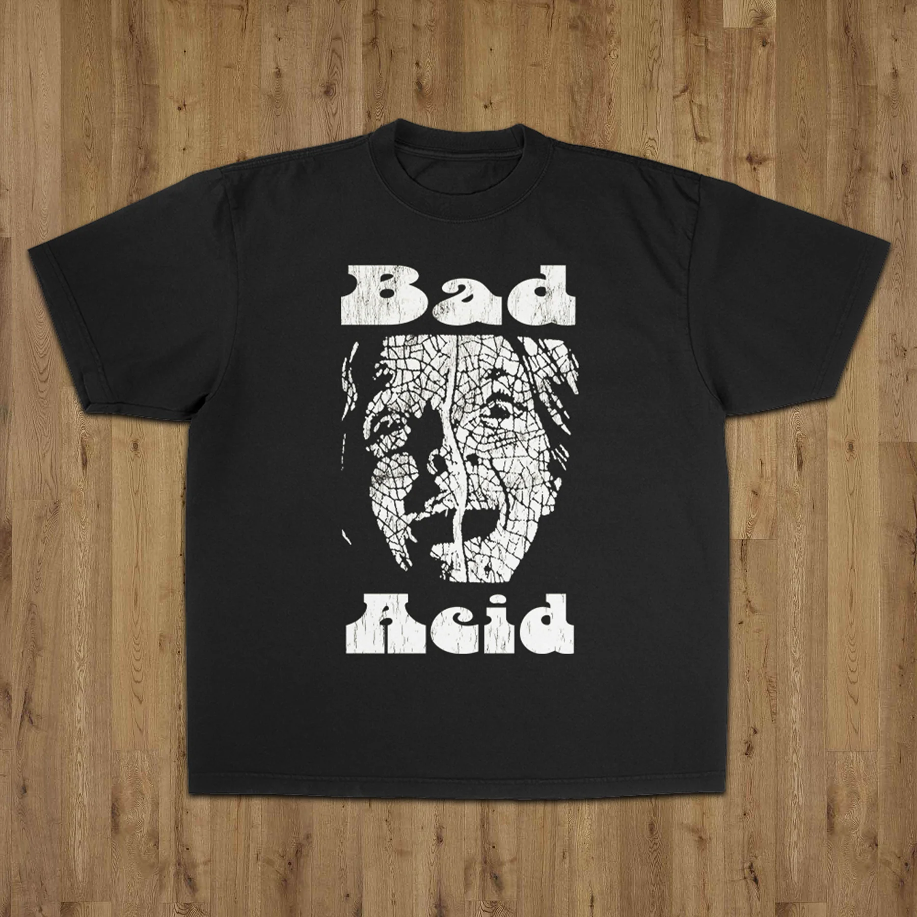 Bad Acid Records Black Heavy Weight T-Shirt