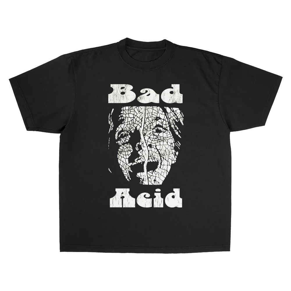 Bad Acid Records Black Heavy Weight T-Shirt - Image 2