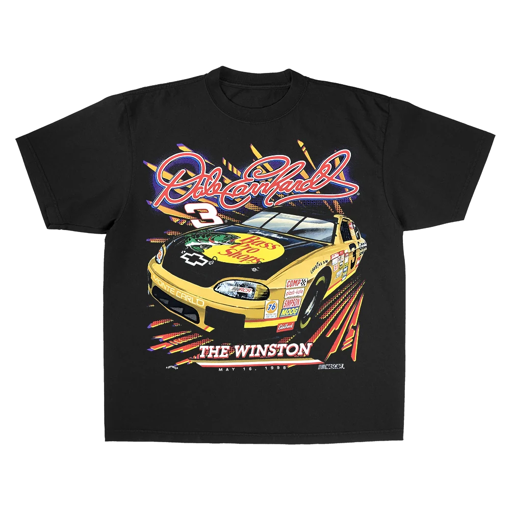 Bass Pro Dale Earnhart Racing Black Heavy Weight T-Shirt - Image 2