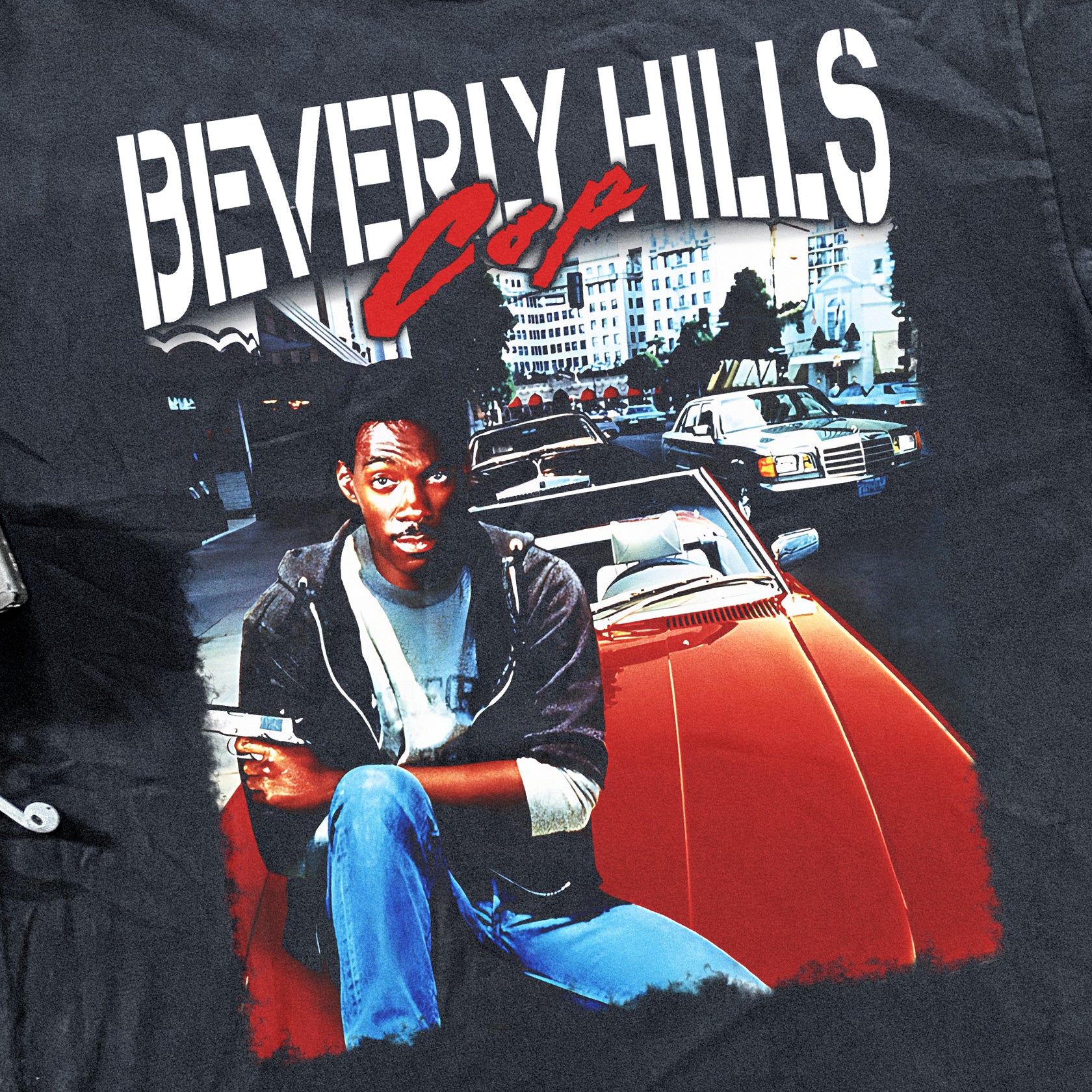 Beverly Hills Cop Heavyweight Black T-Shirt - Image 2