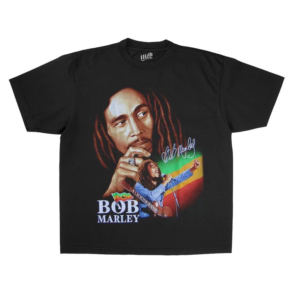Bob Marley Heavy Weight Black T-Shirt