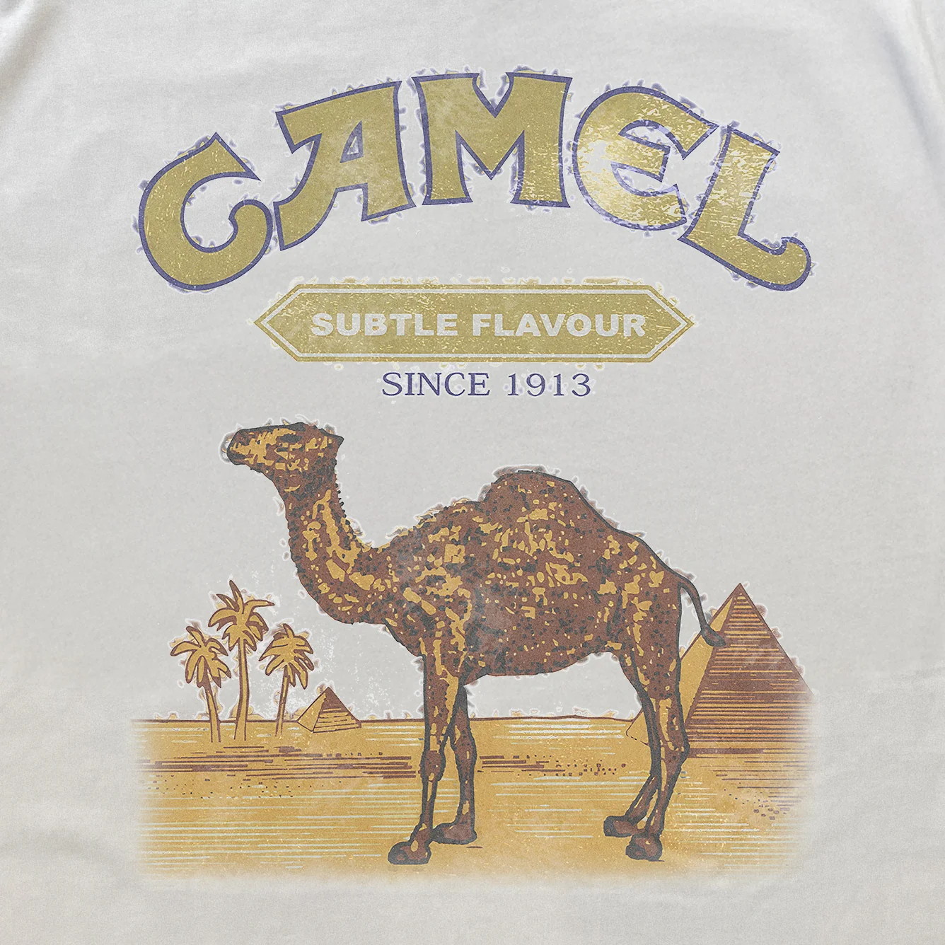 Camel 1993 Vintage Heavyweight White T-Shirt - Image 2