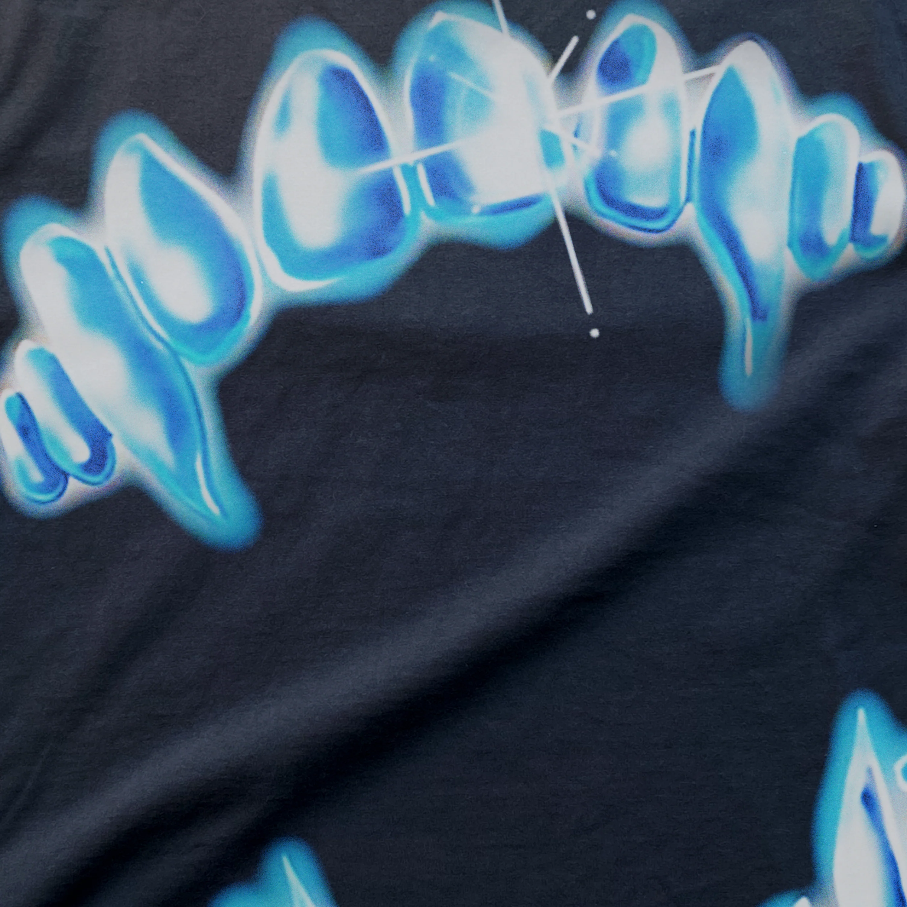 Cave Fangs 'Domdolla' Heavyweight Black T-Shirt - Image 2