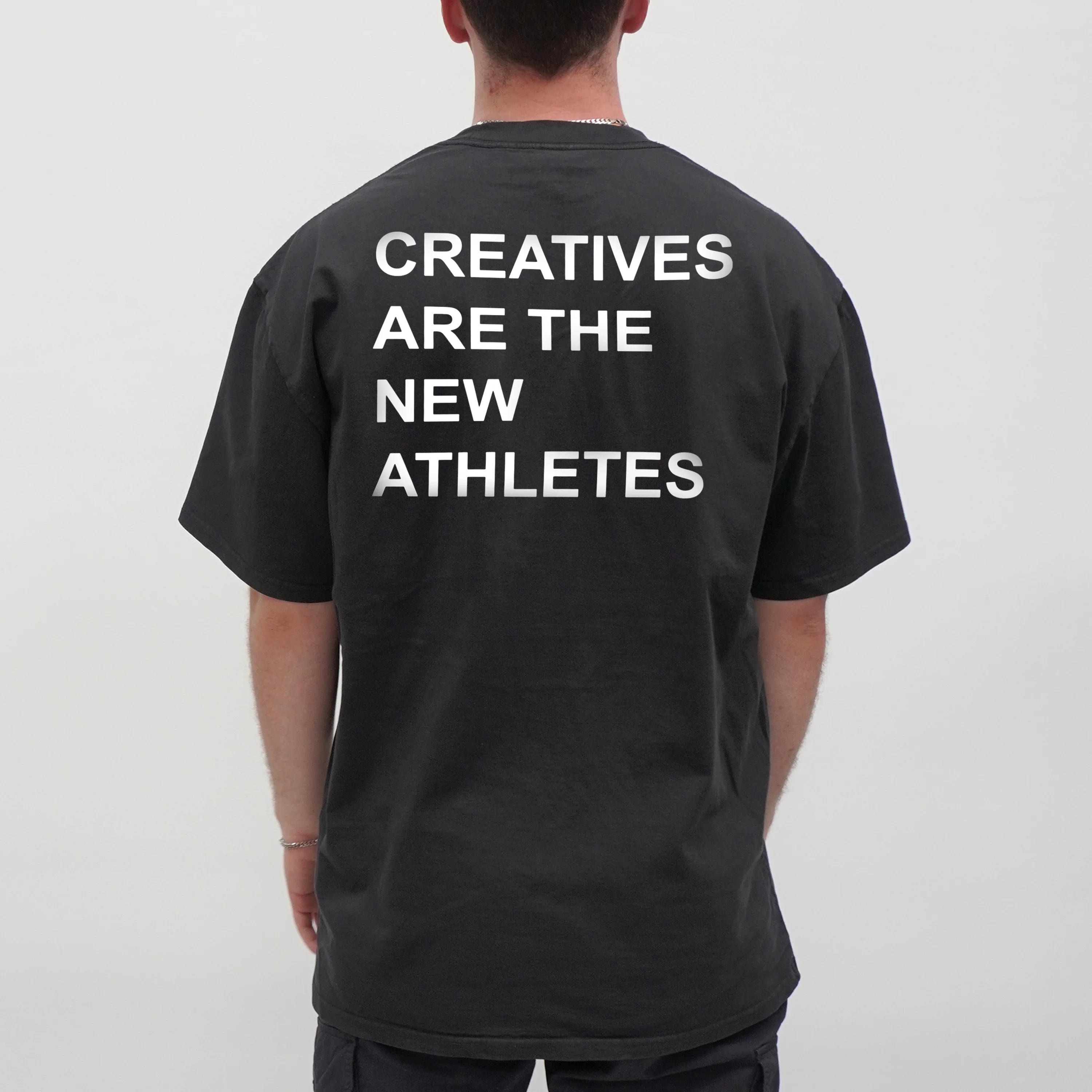 Creatives Heavyweight Black T-Shirt - Image 3