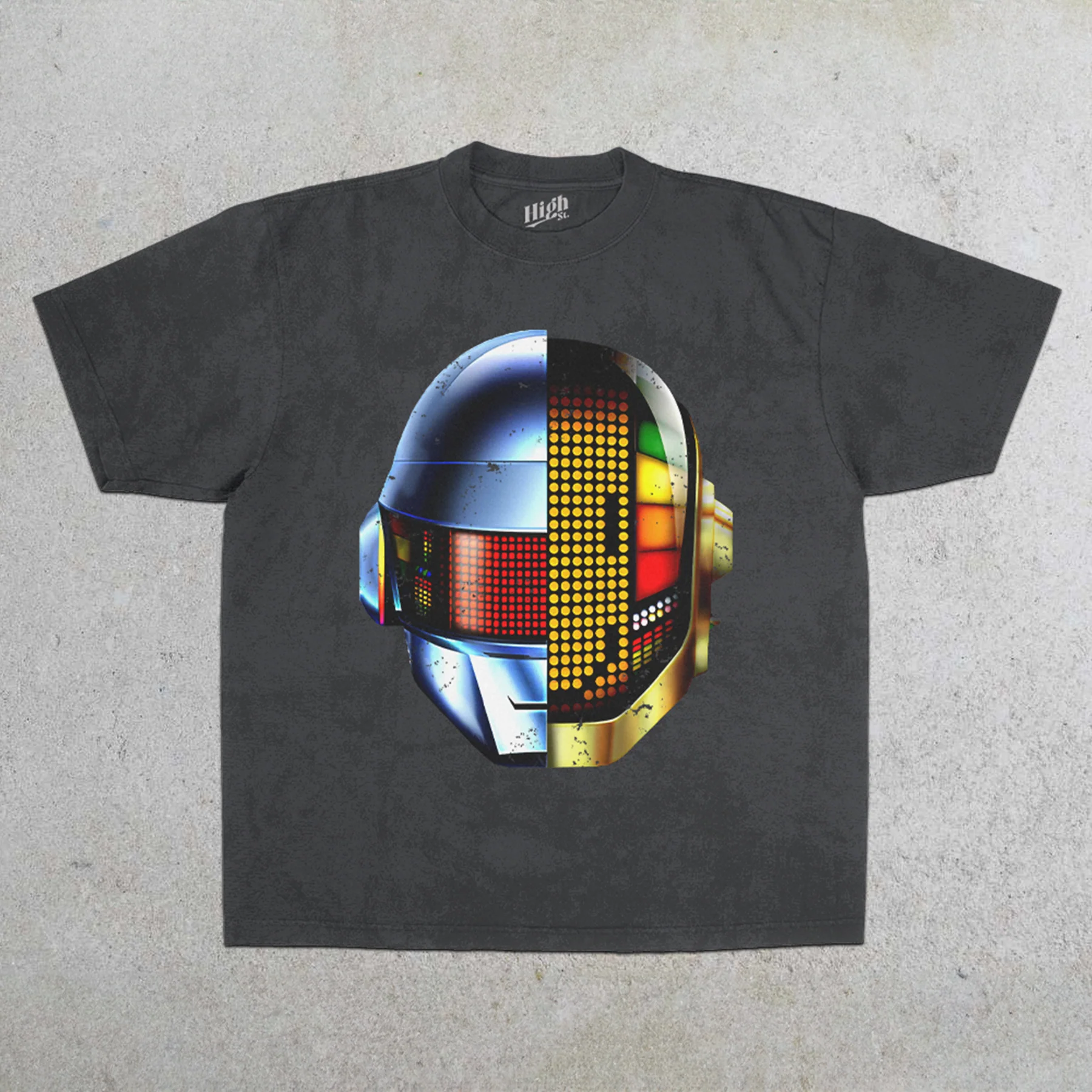 Daft Punk Get Lucky Heavy Weight Black T-Shirt