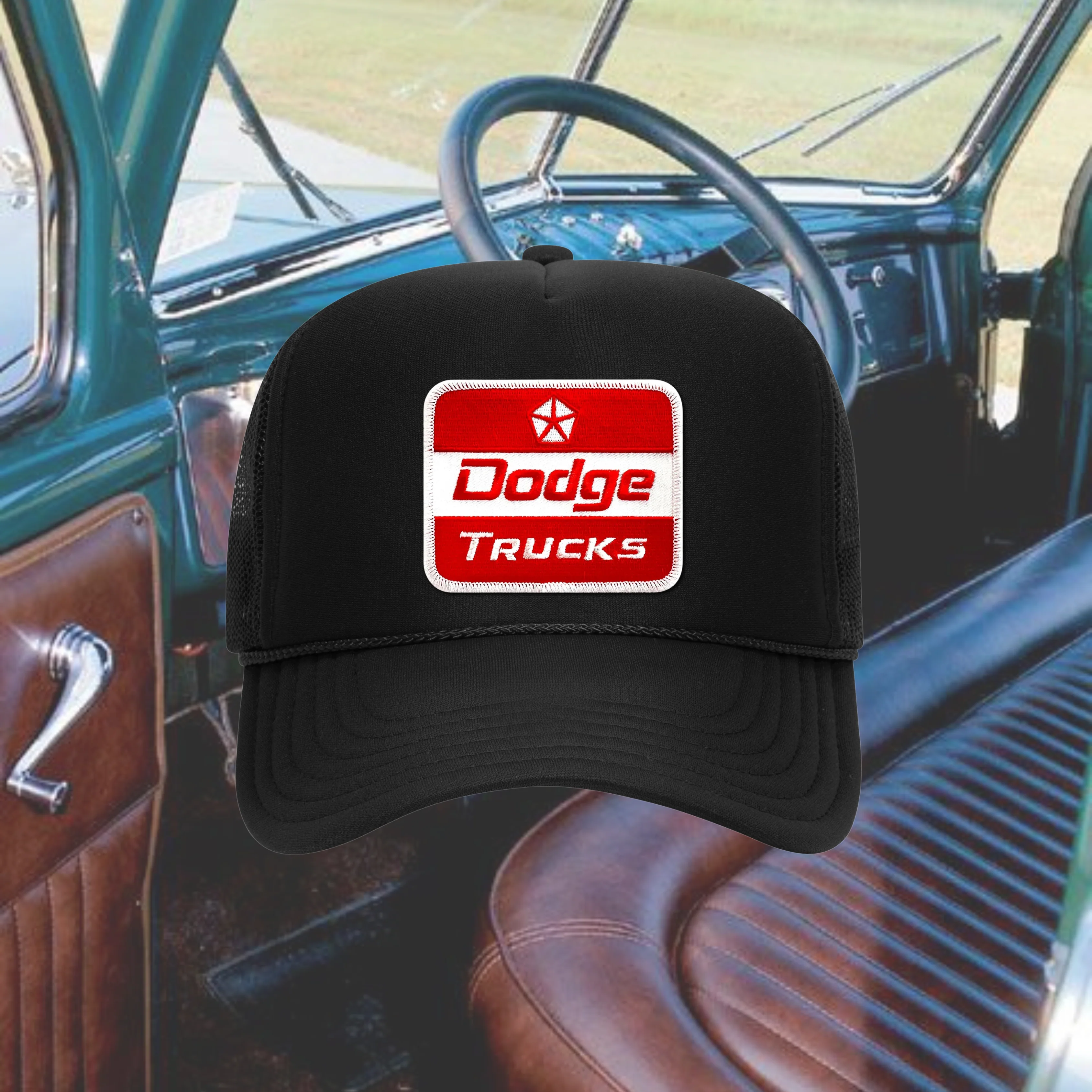 DODGE TRUCKS PATCH BLACK HAT