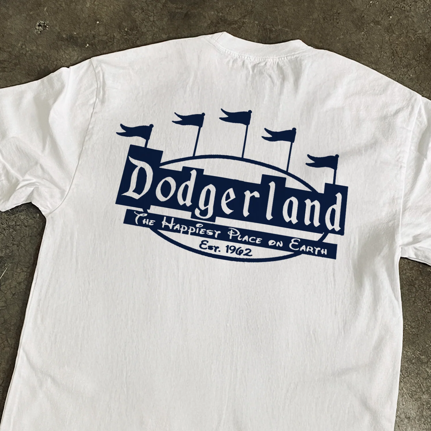 'Dodgerland' Heavy Faded White Tee - Image 2