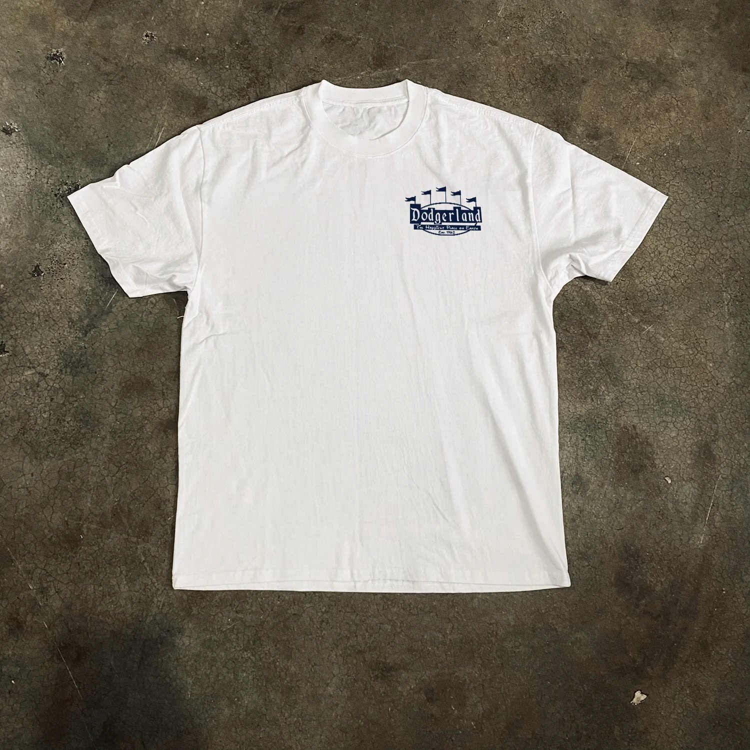 'Dodgerland' Heavy Faded White Tee - Image 3