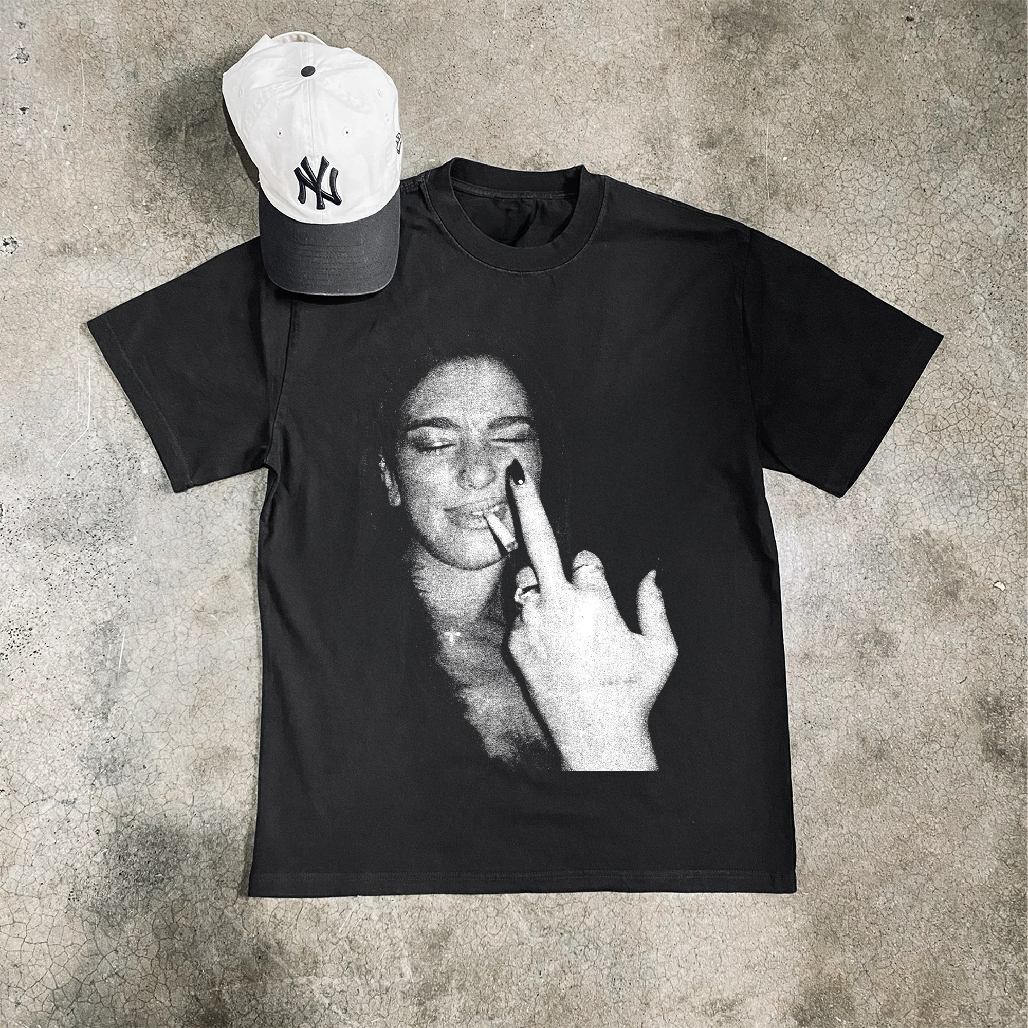 Dualipa Fvck Em All Heavyweight Black Tshirt