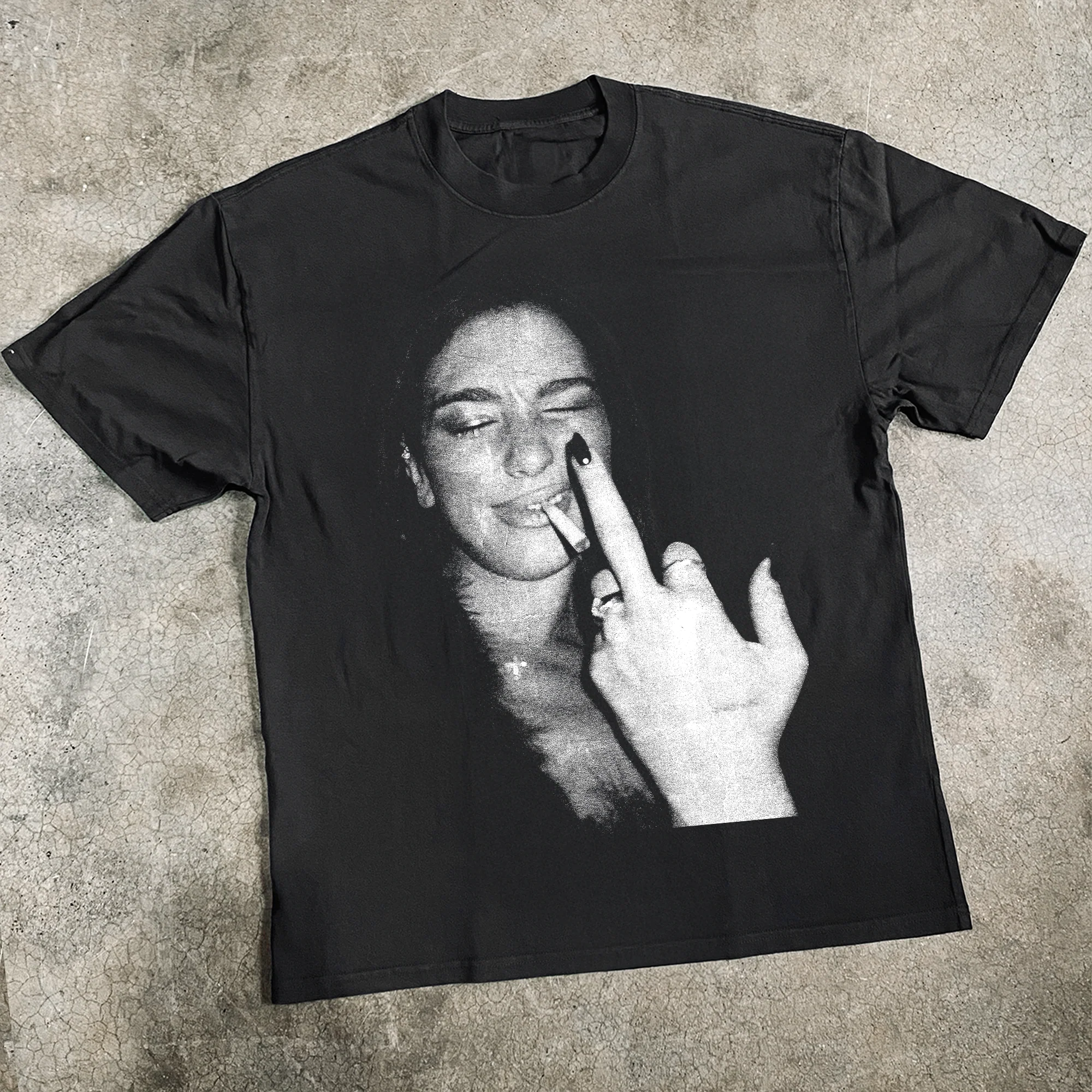 Dualipa Fvck Em All Heavyweight Black Tshirt - Image 2