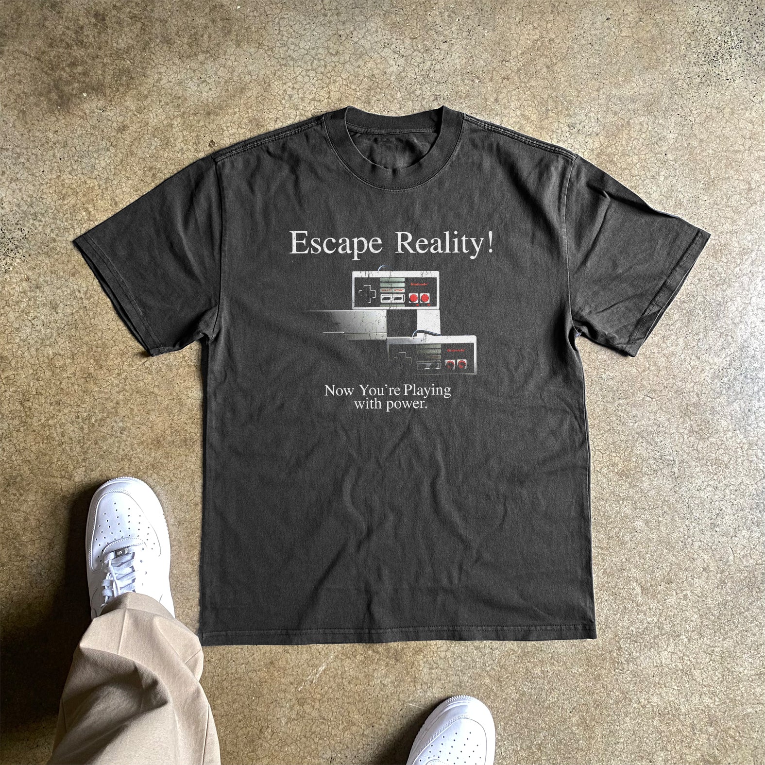 Escape Reality Heavyweight Black Tshirt