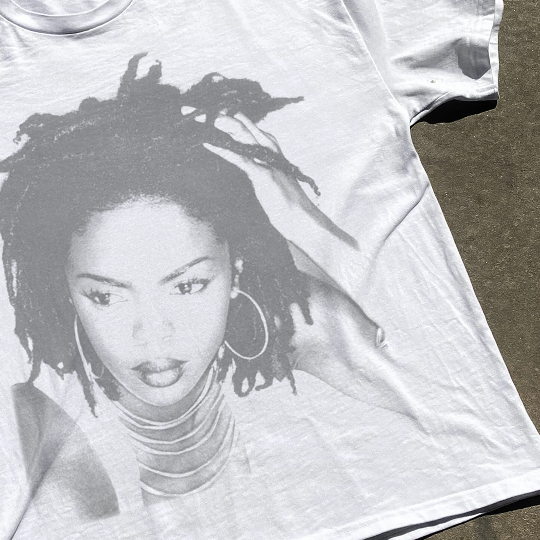 Faded Lauryn 'Killing Me Softly' Heavy White T-Shirt - Image 2