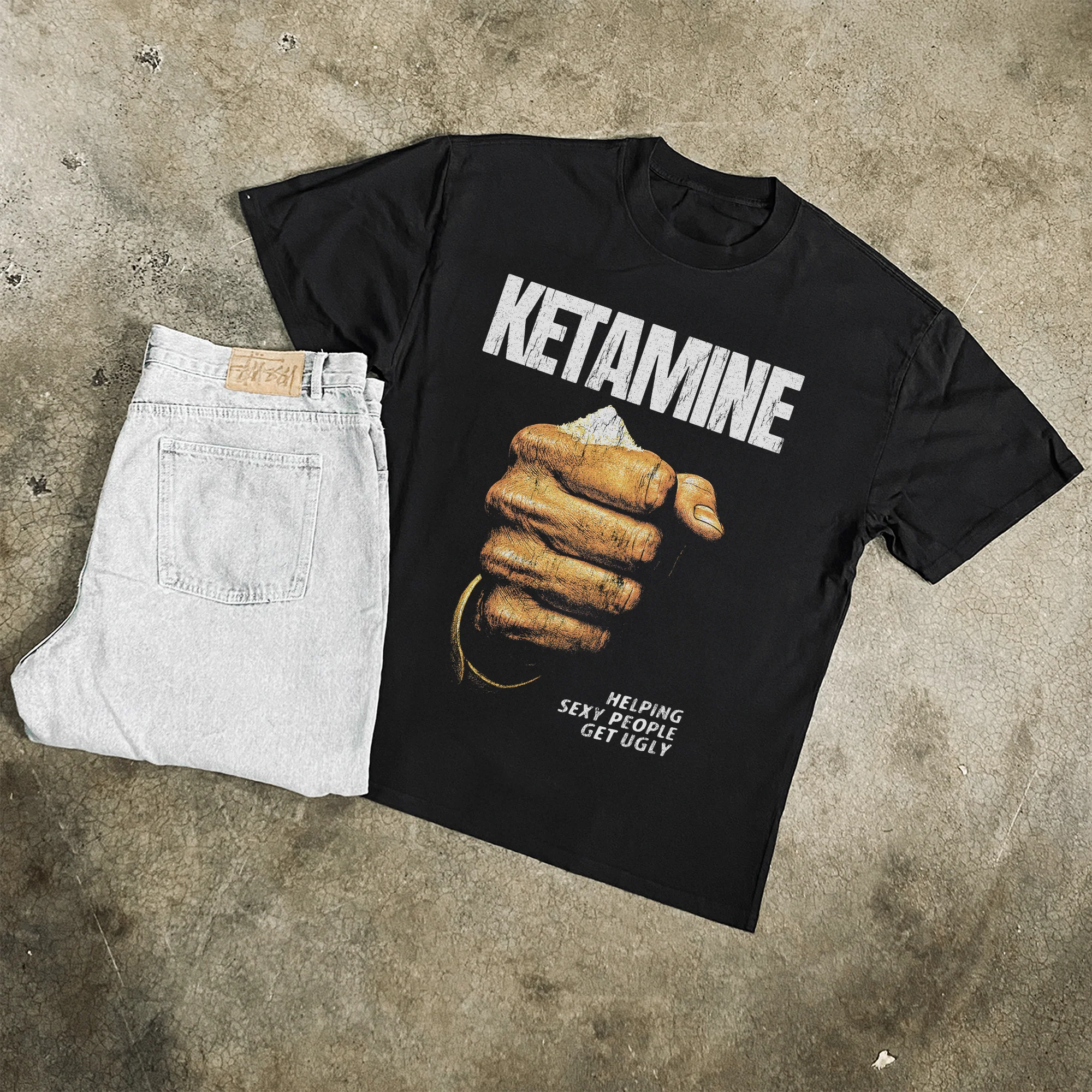 Get Ugly Heavyweight Black Tshirt