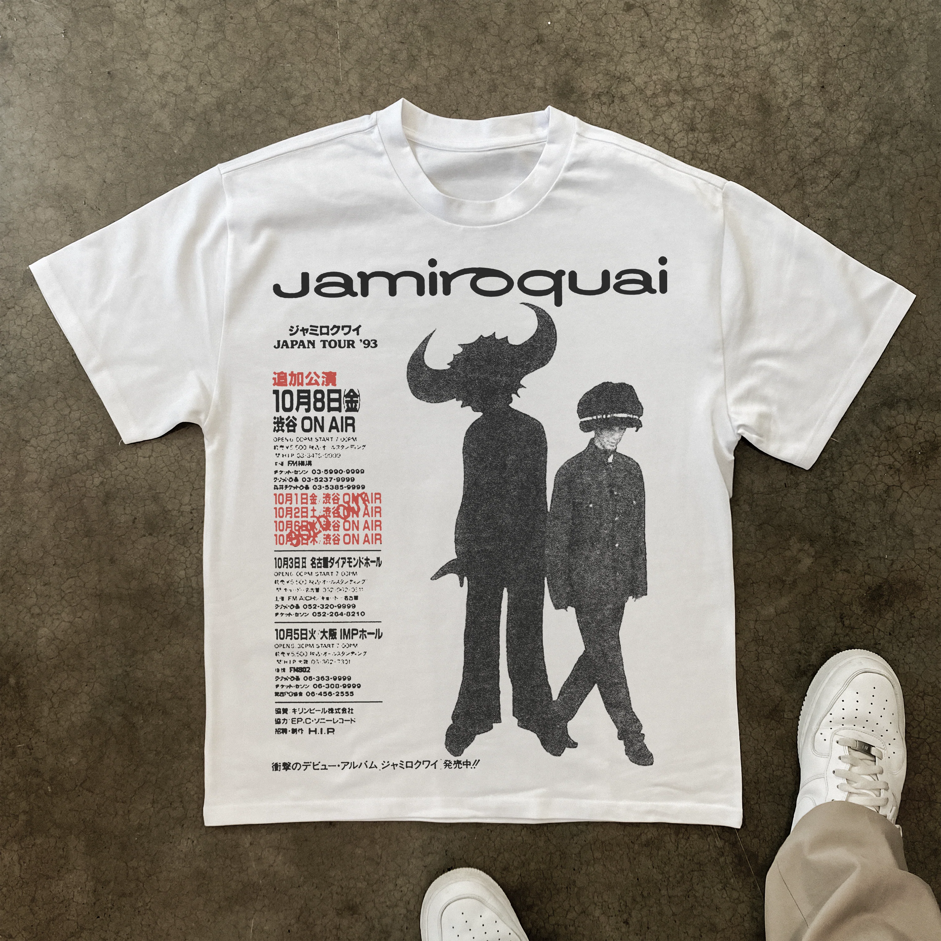 Jamiroquai Tour Heavyweight White T-Shirt