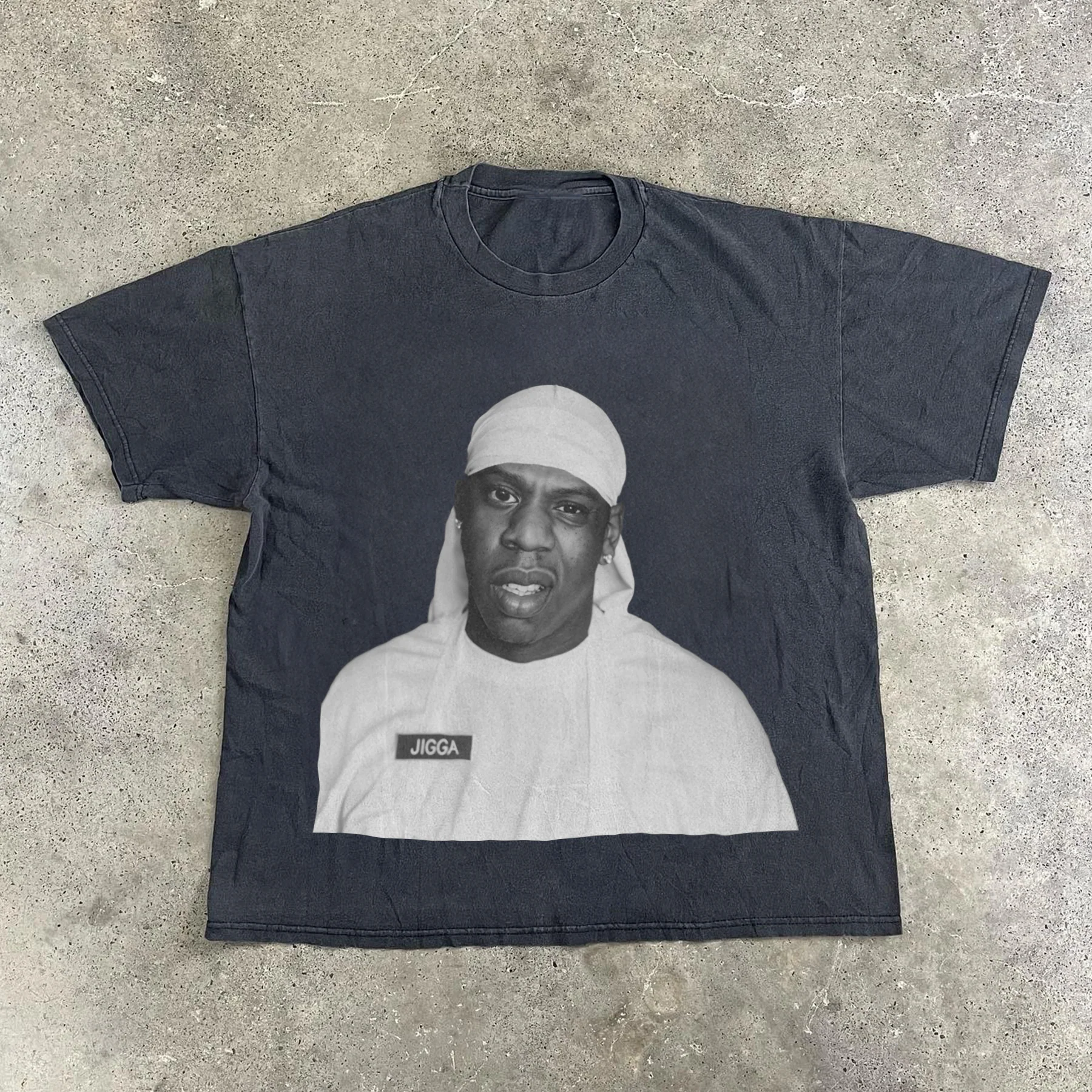 'Jigga' 90S Rap Tee Heavyweight Black T-Shirt