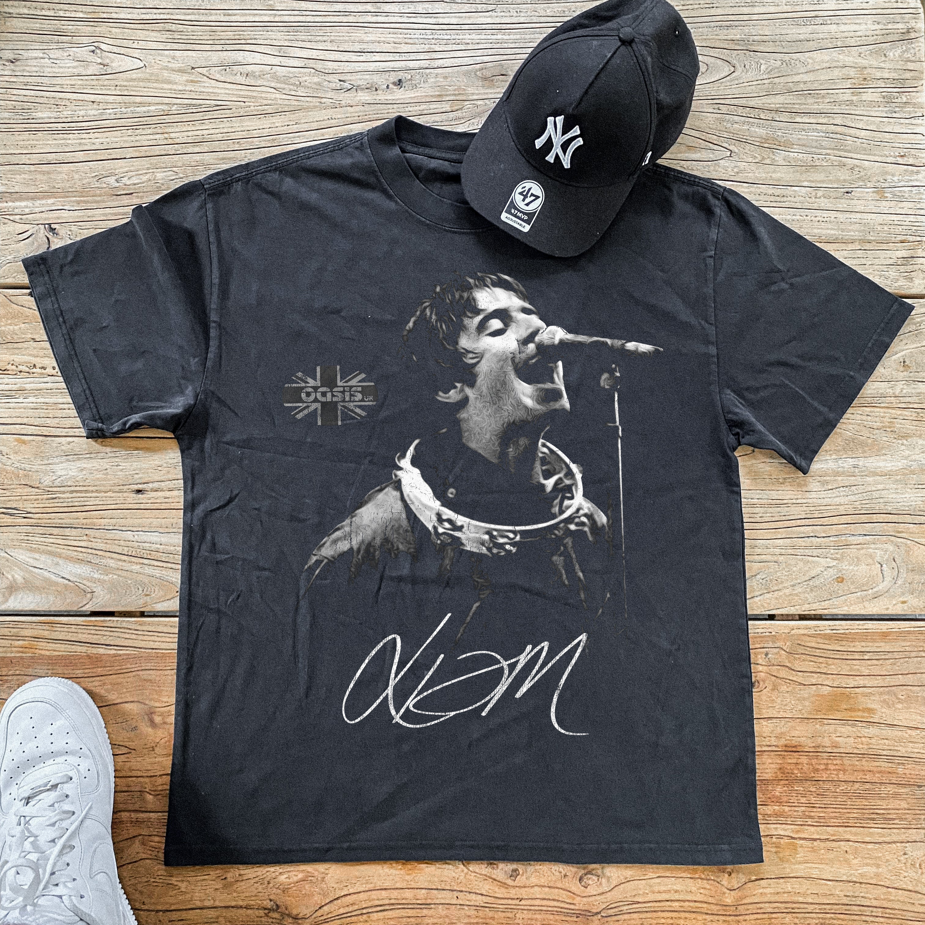 Liam Gallagher 1972 Heavyweight Black Tshirt