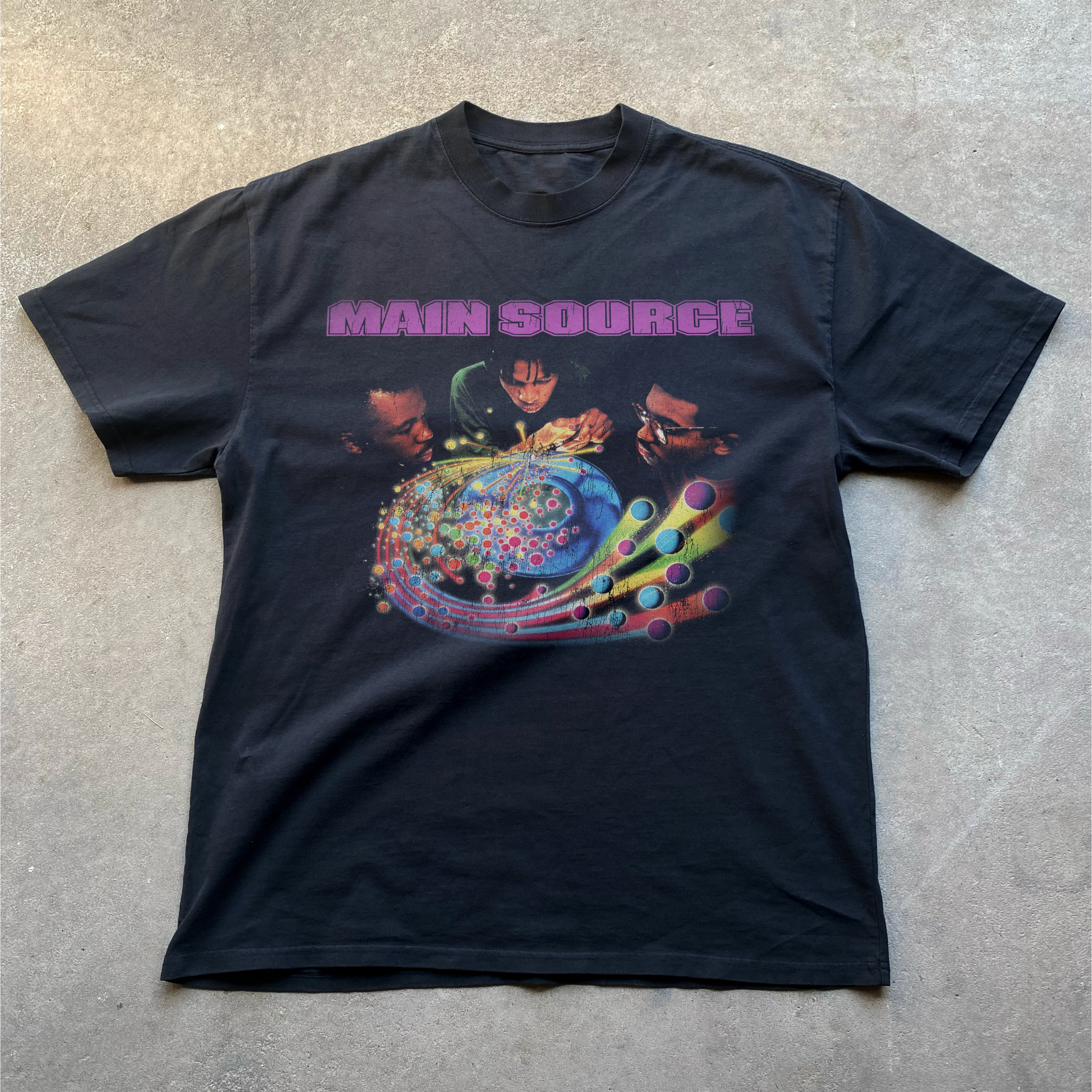 Main Source Heavyweight Black T-Shirt