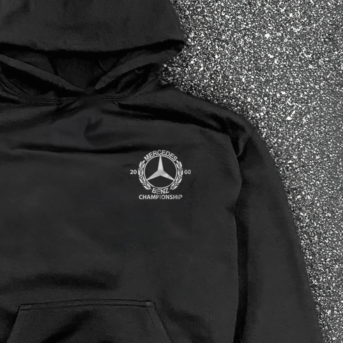Merc Benz 2000 Championship Black Hoodie - Image 2