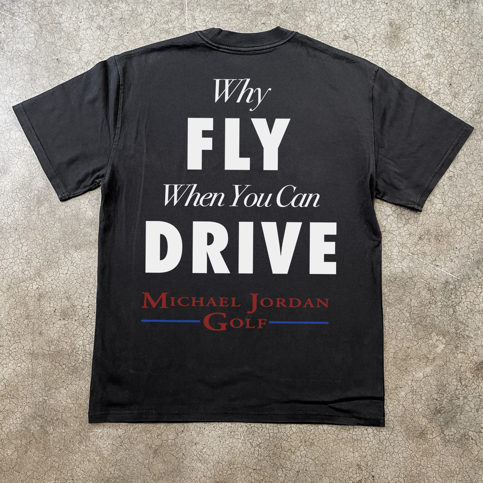 Mj Golf Heavyweight Black Tshirt - Image 2