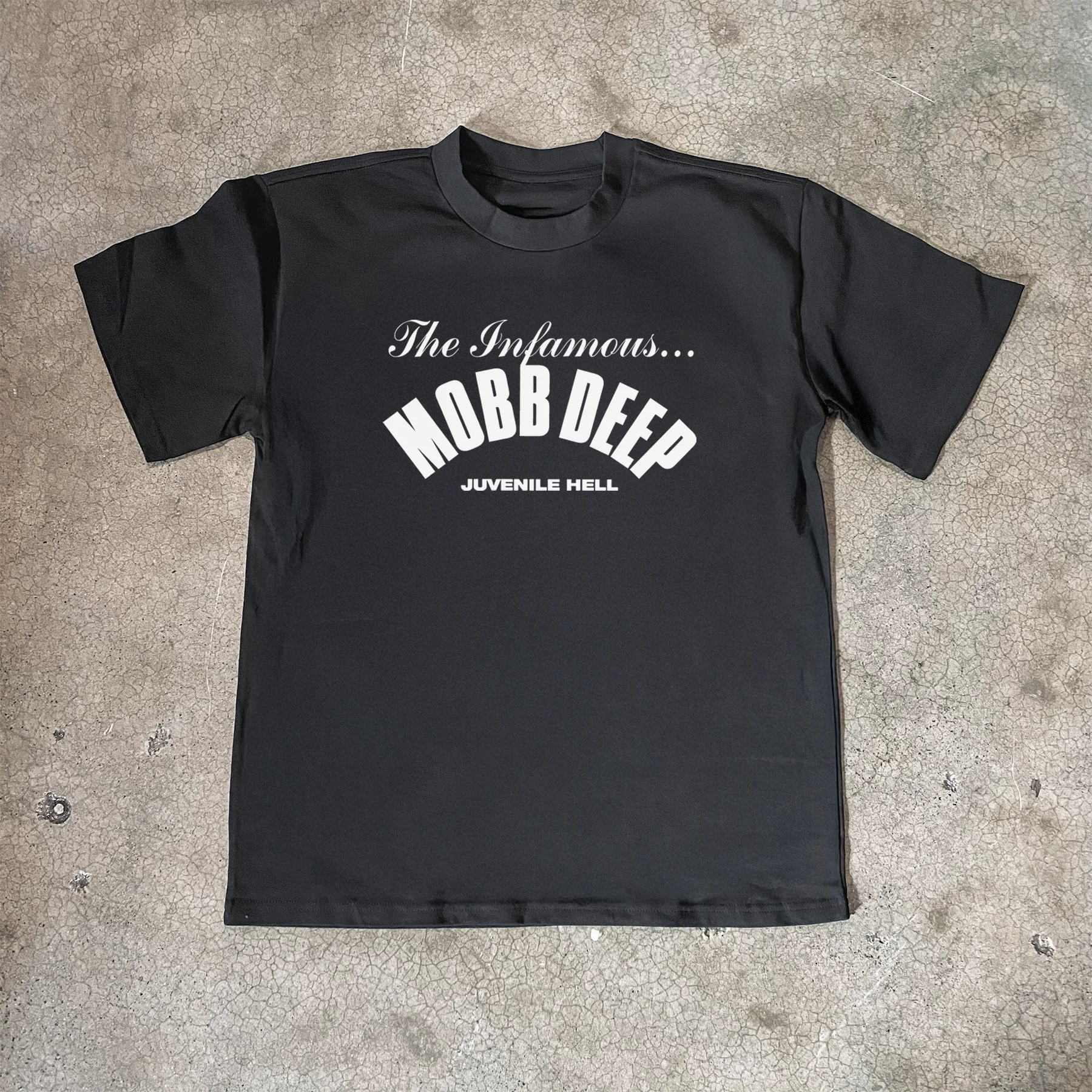 Mobb Deep 'Juvenile Hell' Heavy Faded Black T-Shirt - Image 3