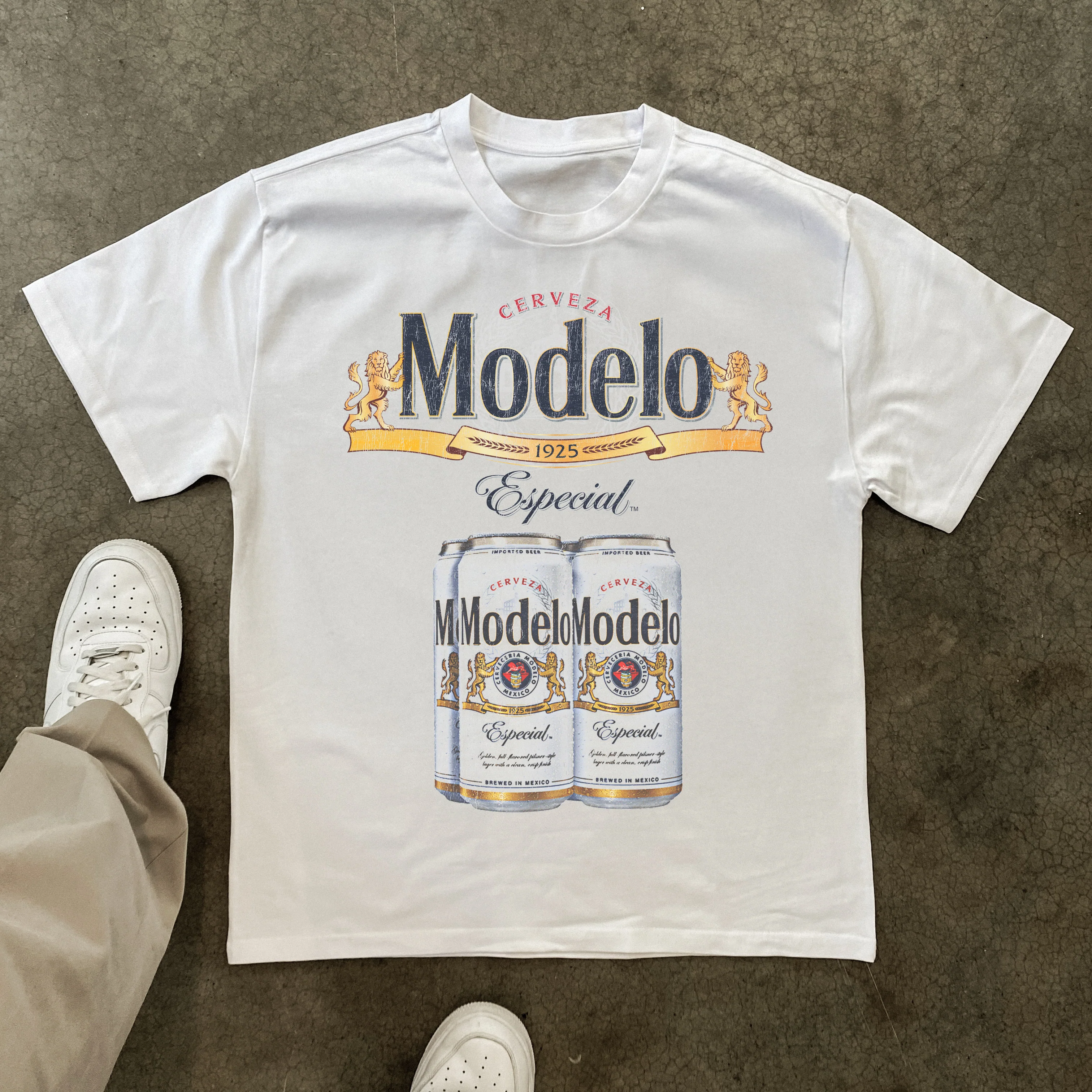 Modelo Cerveza - Since 1925 White Heavyweight T-Shirt