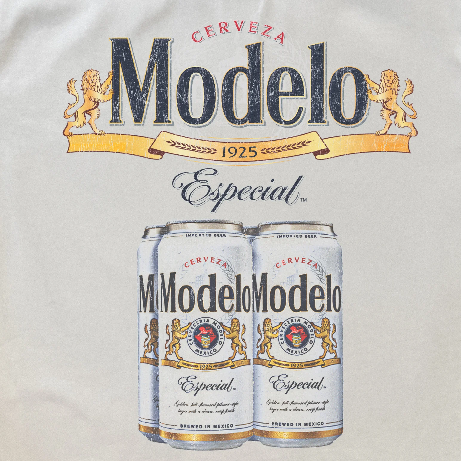 Modelo Cerveza - Since 1925 White Heavyweight T-Shirt - Image 2