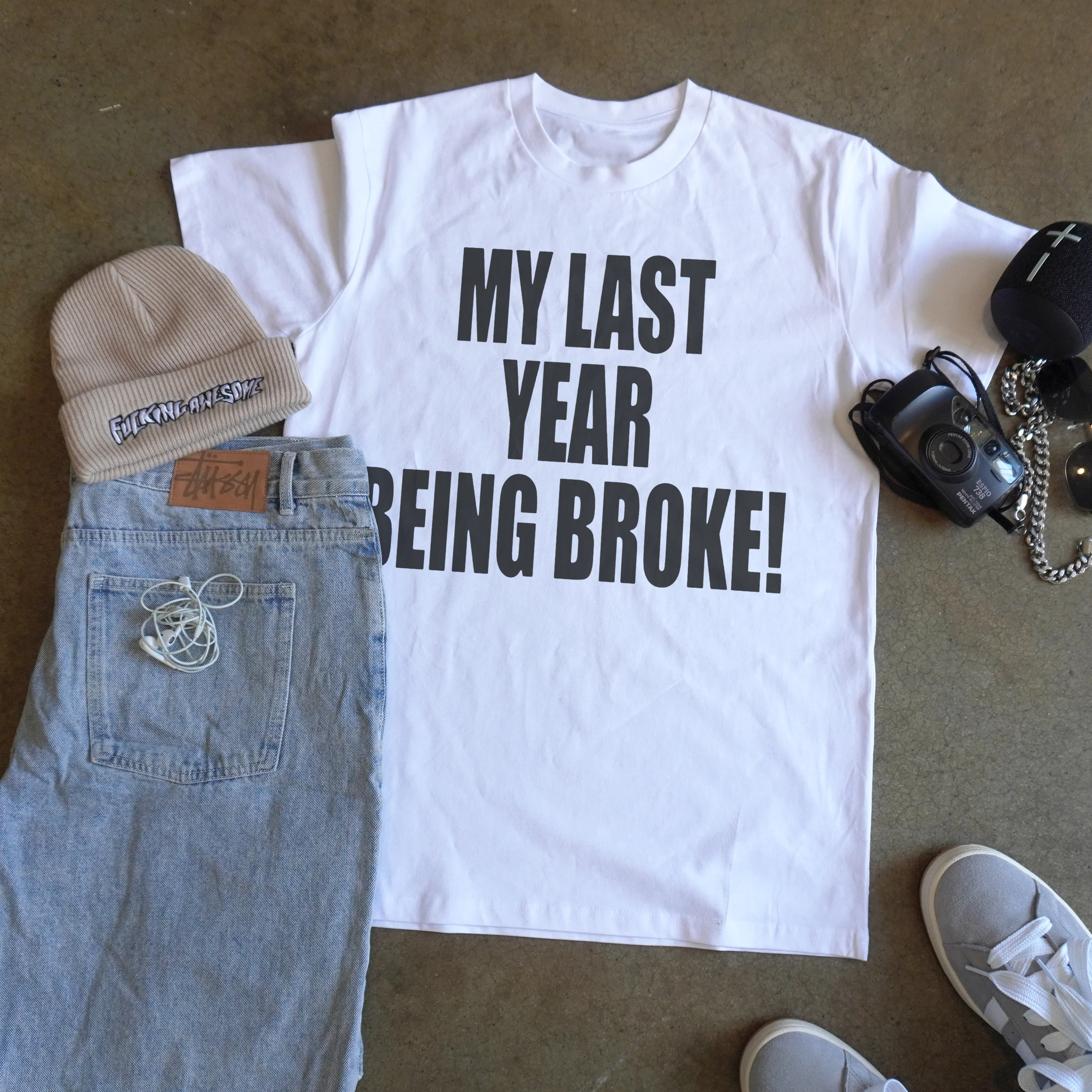 My Last Year Heavyweight White T-Shirt - Image 2