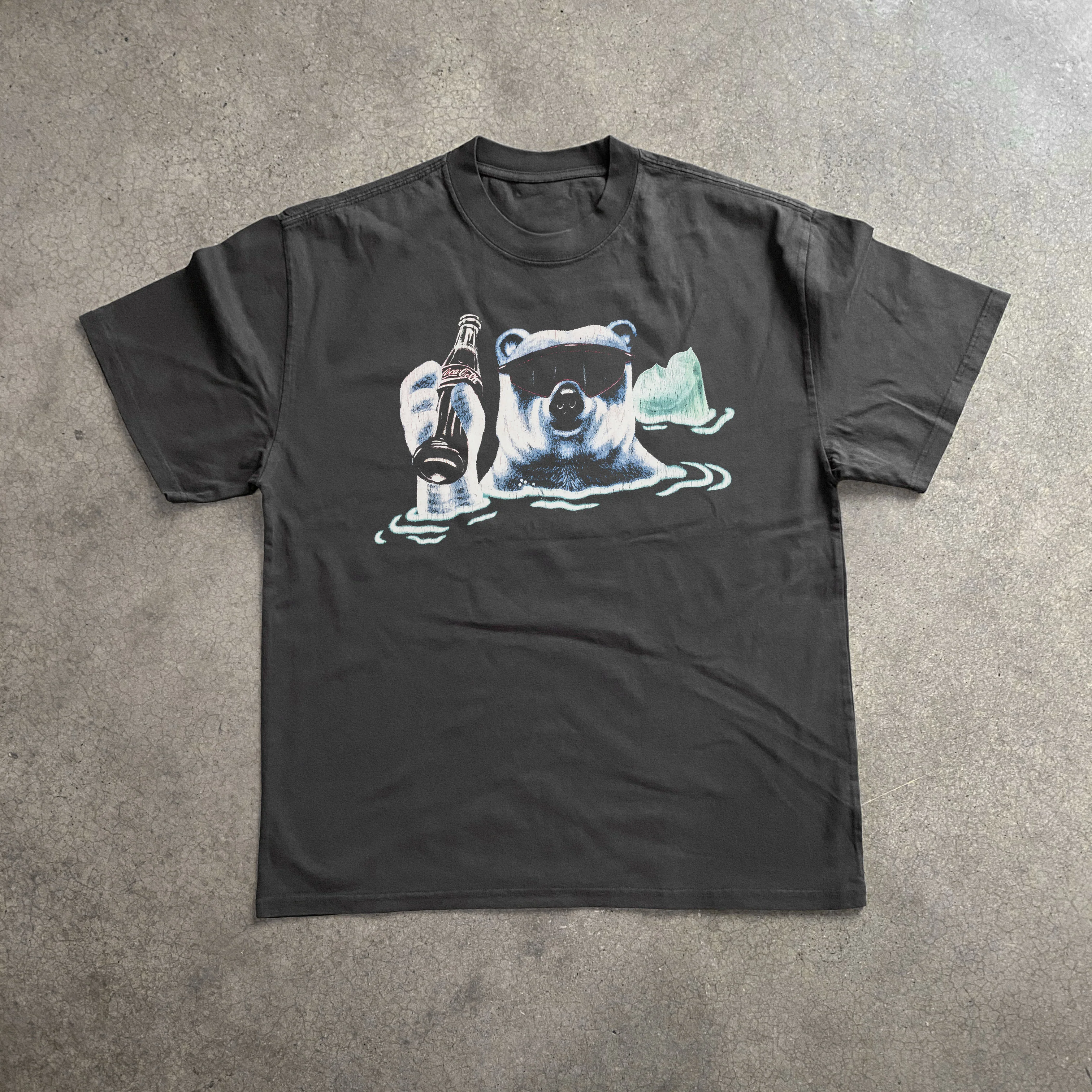 Polar Bear Cold Cola Black Heavyweight T-Shirt