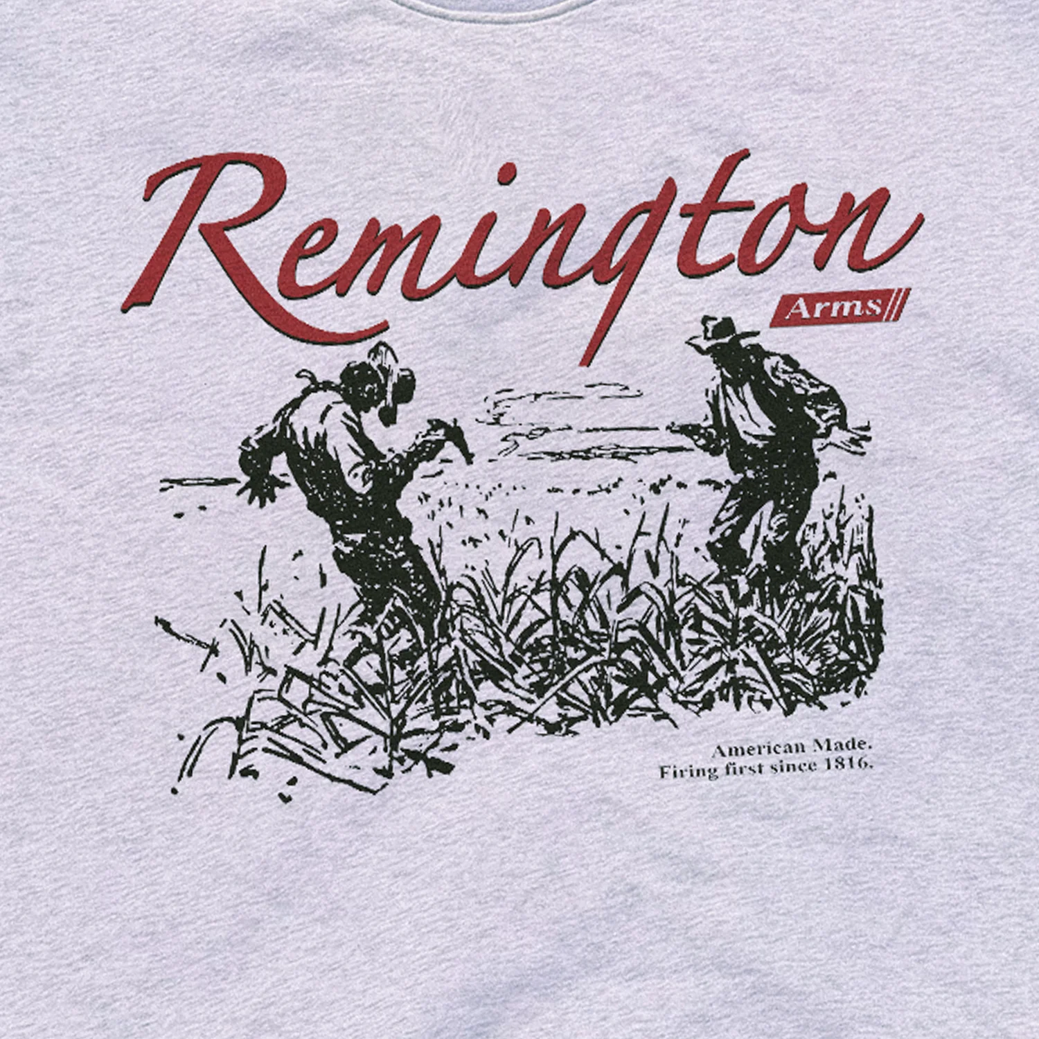 Remington 'Firing First Since 1816' White Marle Crewneck - Image 2