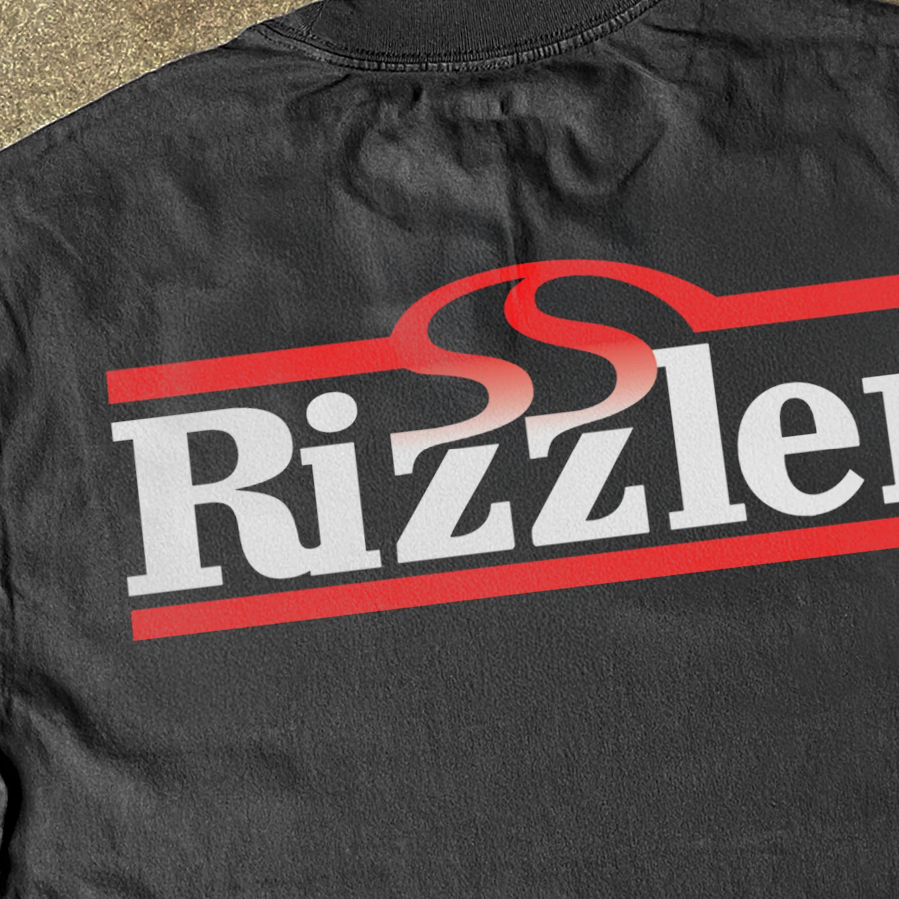 'Rizzler' Sizzler Steak House Heavyweight Black T-Shirt - Image 2