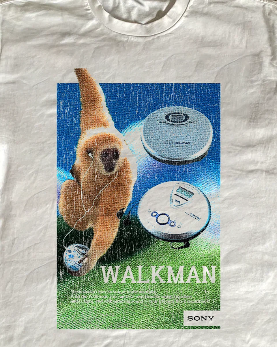 Sony Walkman Heavyweight White Tee - Image 2
