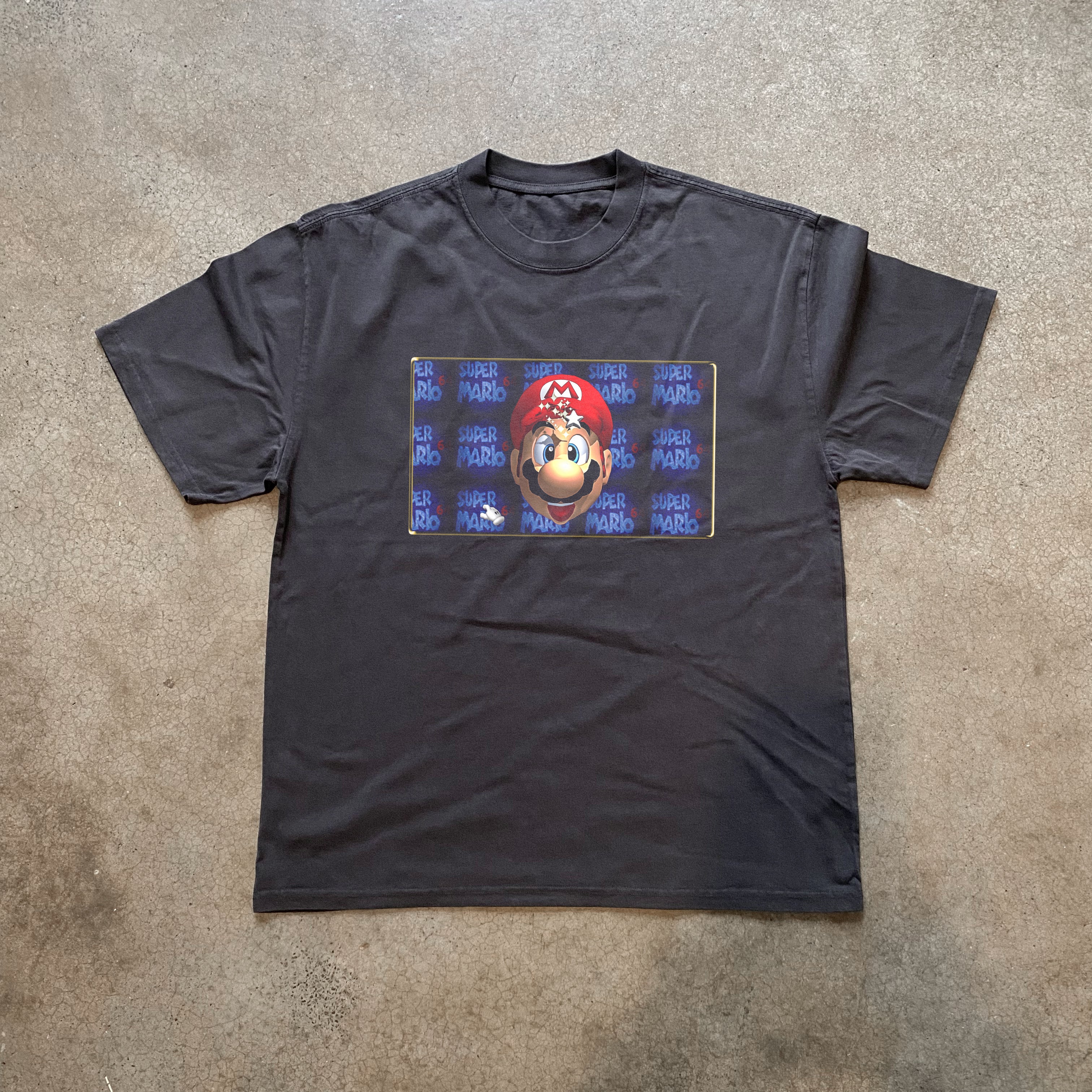 Super Mario 64 Loading Screen Heavyweight Black T-Shirt