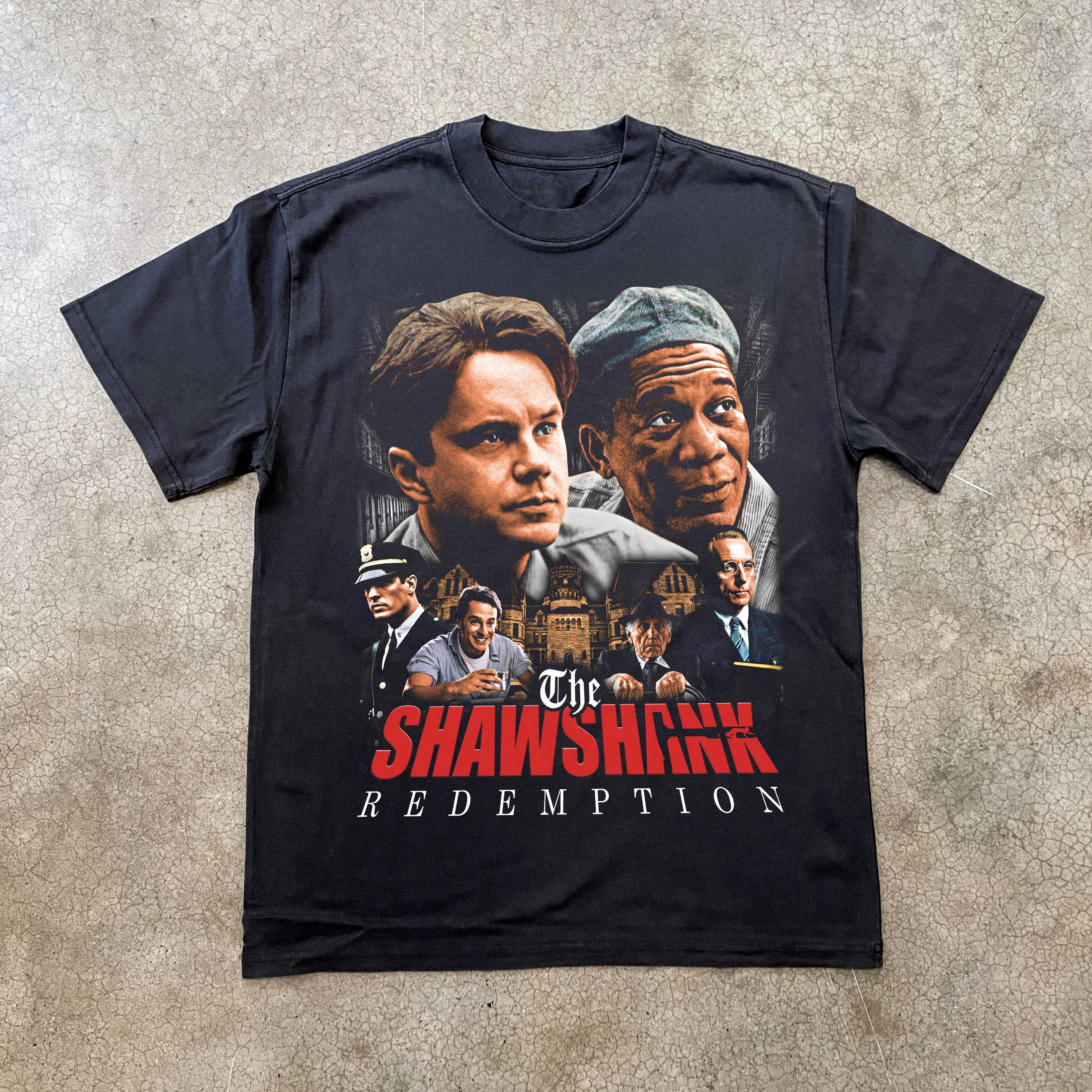 The Shawshank Redemption Movies Heavyweight Black T-Shirt