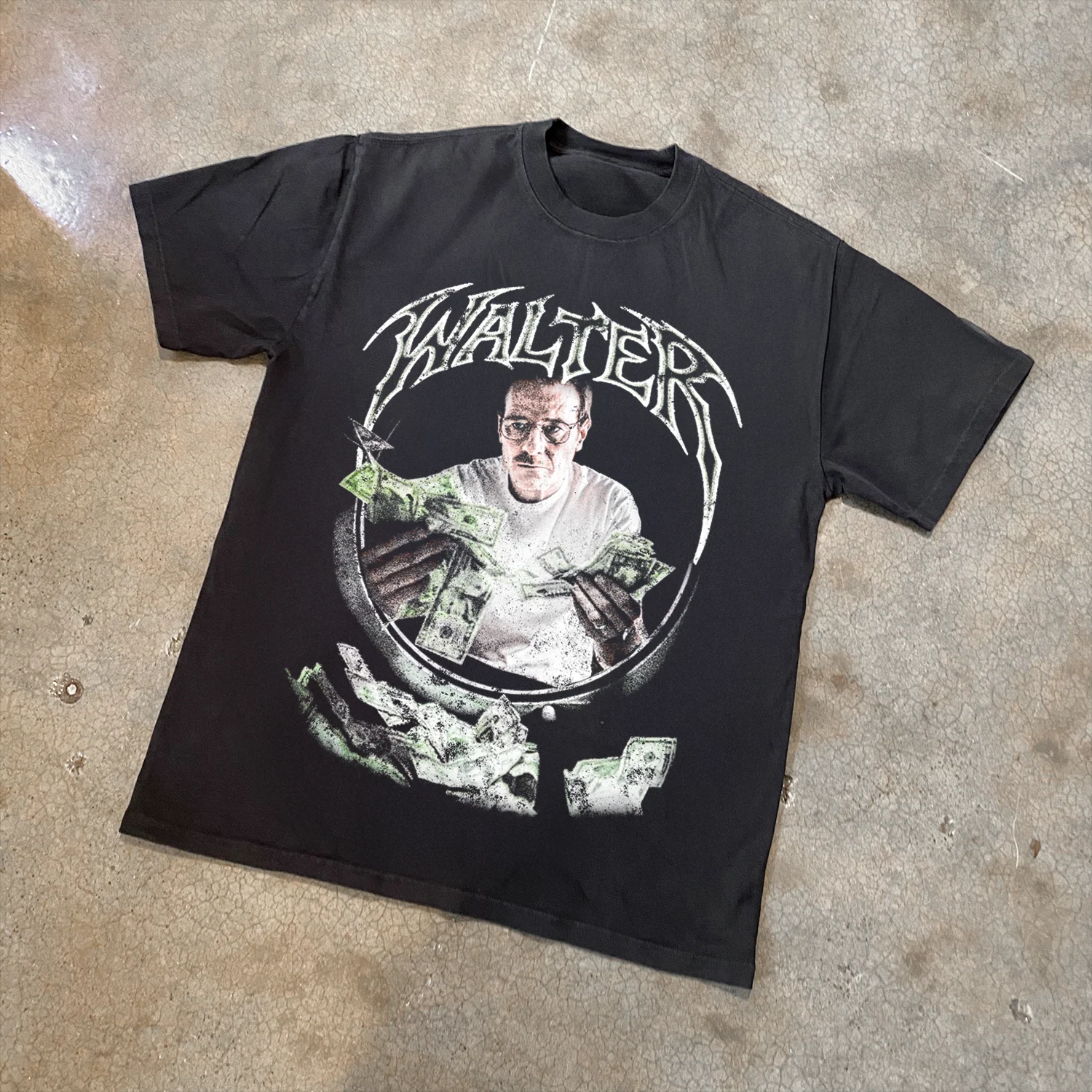 'Walter' Heavy Faded Black T-Shirt