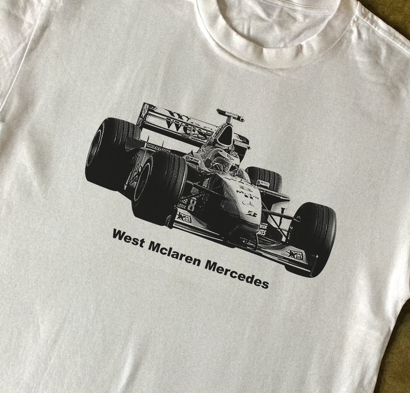 West Mclaren Mercedes Heavyweight White T-Shirt - Image 2